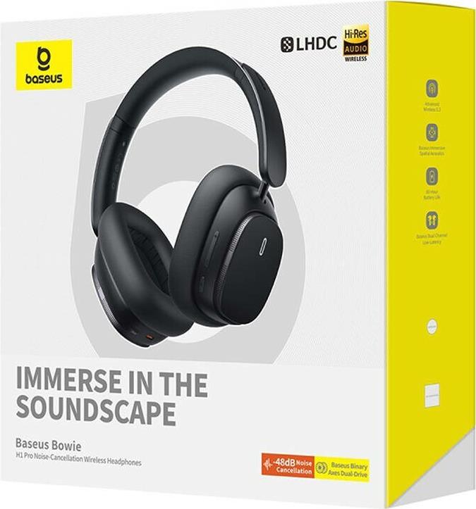 Купить Baseus Bowie H1 Pro Kopfhörer Kabellos Kopfband Musik USB Typ-C Bluetooth Schwarz (A00050601113-00) в магазине wardena.ru