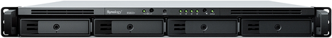 Купить Synology RackStation RS822+ - NAS-Server - 4 Schächte - Rack - einbaufähig - SATA 6Gb/s - RAID 0, 1, 5, 6, 10, JBOD - RAM 2GB - Gigabit Ethernet - iSCSI Support - 1U (RS822+) в магазине wardena.ru