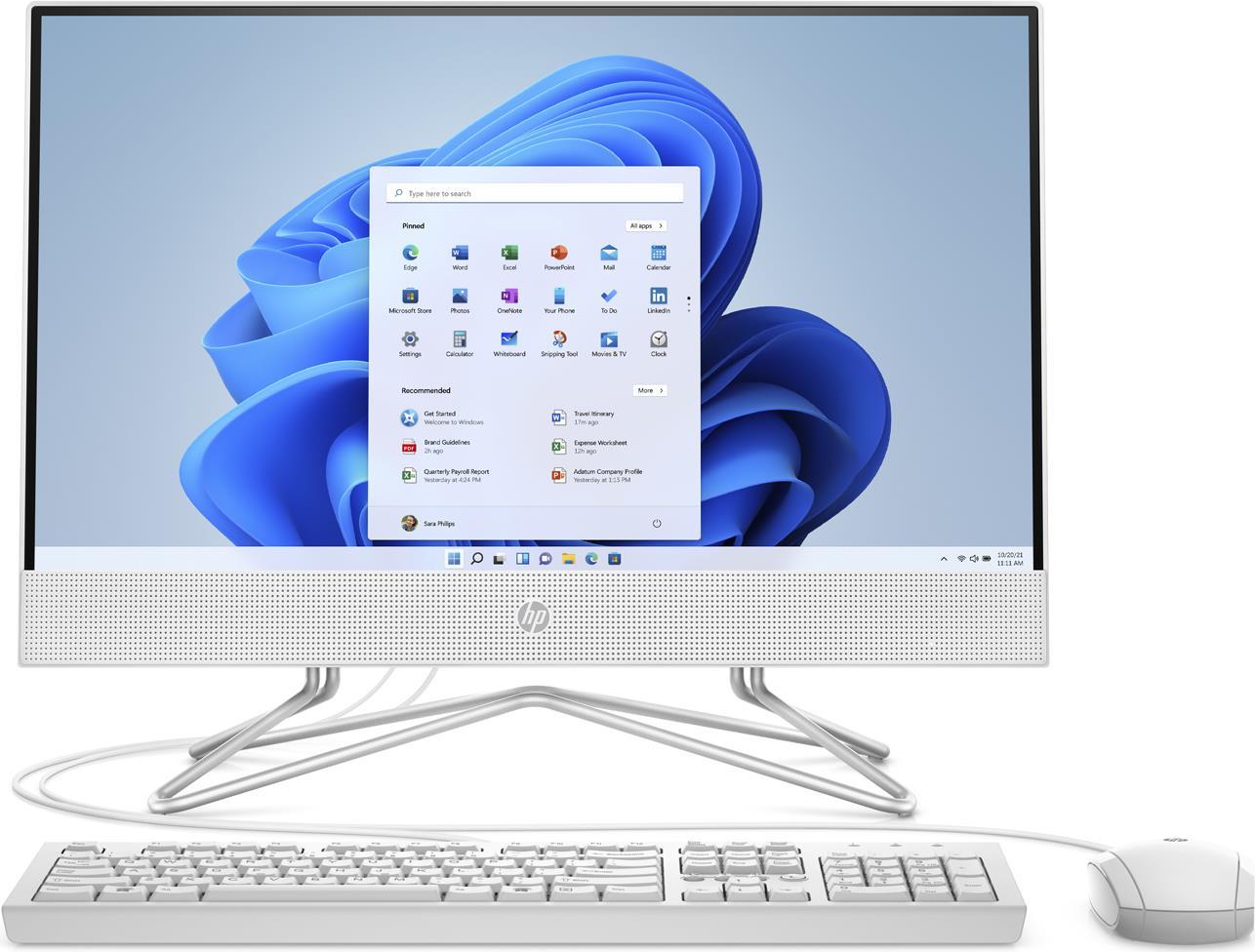Купить HP 22-dd2300ng AIO 54,61cm 21.5" FHD Intel Celeron J4025 8GB DDR4 512GB SSD UMA W11H White (P) (675H1EA#ABD) в магазине wardena.ru