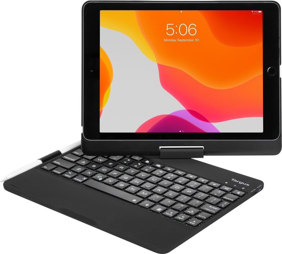 Купить Targus THZ857DE - QWERTY - Deutsch - Apple - iPad (8th and 7th gen.) 10.2"  - iPad Air 10.5"  - iPad Pro 10.5"  - Schwarz - 26,7 cm (10.5" ) (THZ857DE) в магазине wardena.ru