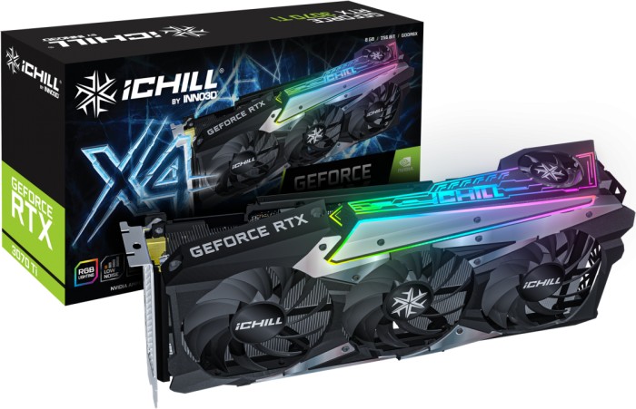 Купить Inno3D GeForce RTX 3070 Ti iCHILL X4 - Grafikkarten - NVIDIA GeForce RTX 3070 Ti - 8 GB GDDR6X - PCIe 4.0 x16 - HDMI, 3 x DisplayPort (C307T4-086XX-1820VA35) в магазине wardena.ru