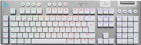 Купить Logitech G G915 X - Tastatur - Gaming, LIGHTSPEED - full size - Hintergrundbeleuchtung - kabellos - Bluetooth, 2.4 GHz, USB-C - weiß (920-012688) в магазине wardena.ru