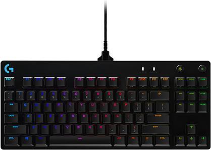 Купить Logitech G PRO - Tastatur - Hintergrundbeleuchtung - USB - QWERTY - Spanisch - Tastenschalter: GX Blue Clicky - Schwarz (920-010593) в магазине wardena.ru