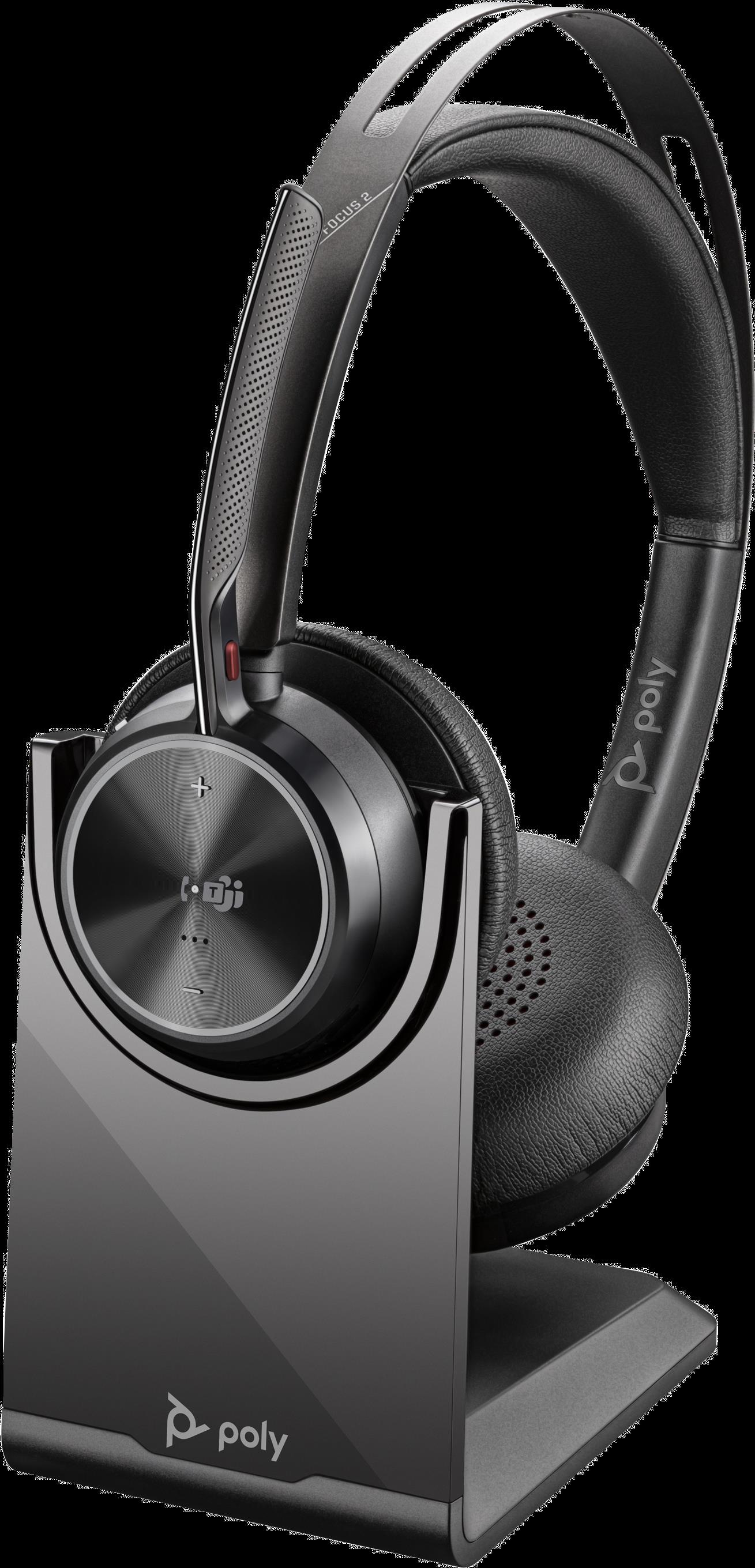 Купить POLY VFOCUS2-M Headset mit Ladestation - Kabellos - Büro/Callcenter - 176 g - Kopfhörer - Schwarz (77Y87AA) в магазине wardena.ru