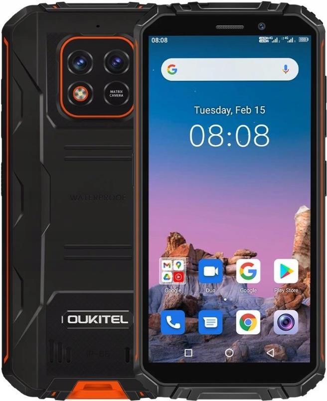 Купить Oukitel WP18 15,1 cm (5.93") Dual-SIM Android 11 4G USB Typ-C 4 GB 32 GB 12500 mAh Schwarz - Orange (WP18-OE/OL) в магазине wardena.ru