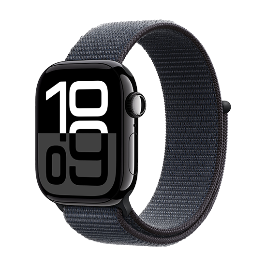 Купить Watch Apple Watch Series 10 GPS 42mm Jet Black Aluminium Case with Sport Loop - Black (MWWG3QH/A) в магазине wardena.ru