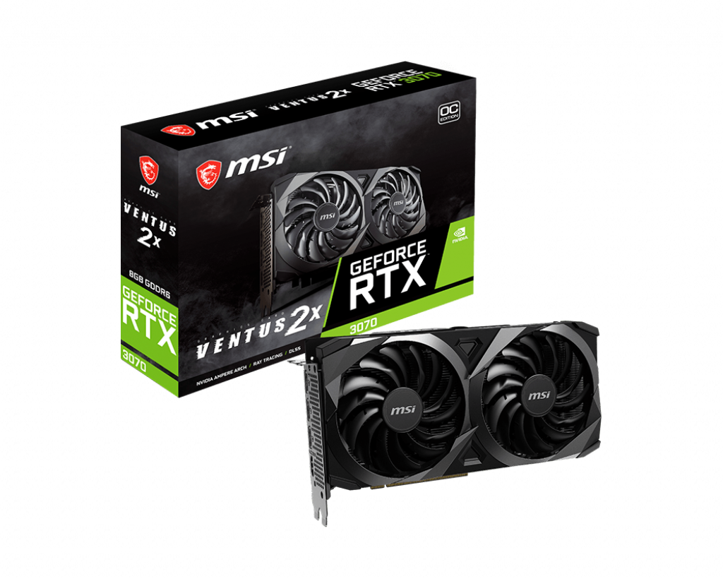 Купить MSI GeForce RTX 3070 VENTUS 2X 8G OC LHR - Grafikkarten - GF RTX 3070 - 8 GB GDDR6 - PCIe 4.0 - HDMI, 3 x DisplayPort (V390-280R) в магазине wardena.ru