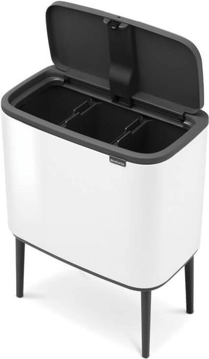 Купить Brabantia 313523 Mülleimer 33 l Rechteckig Edelstahl Schwarz - Weiß (31 35 23) в магазине wardena.ru