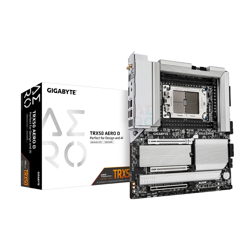 Купить Gigabyte TRX50 AERO D Motherboard AMD TRX50 Socket sTR5 Erweitertes ATX (TRX50 AERO D) в магазине wardena.ru