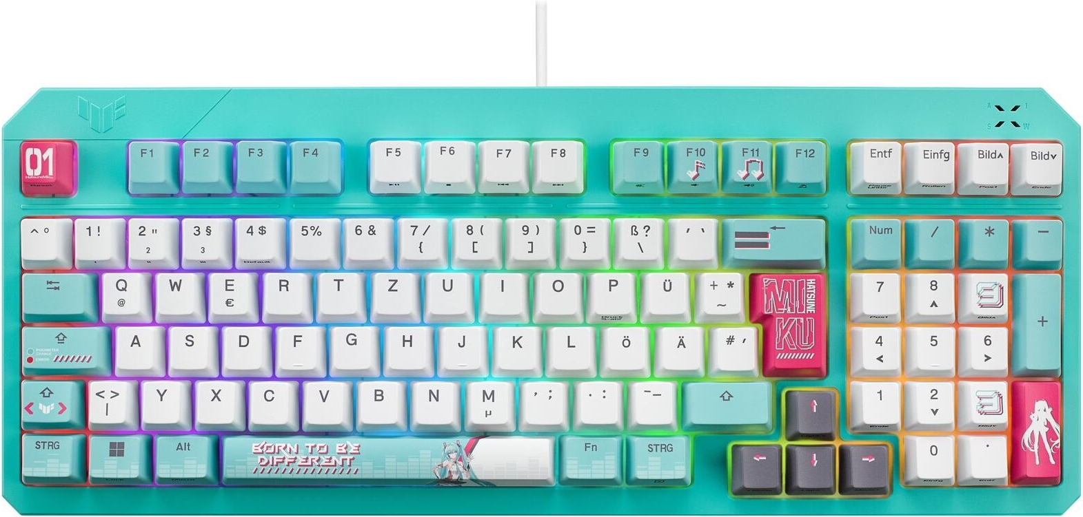 Купить ASUS TUF Gaming K3 Gen II Hatsune Miku Edition - Tastatur - 97 Tasten (90MP0460-BKDA30) в магазине wardena.ru