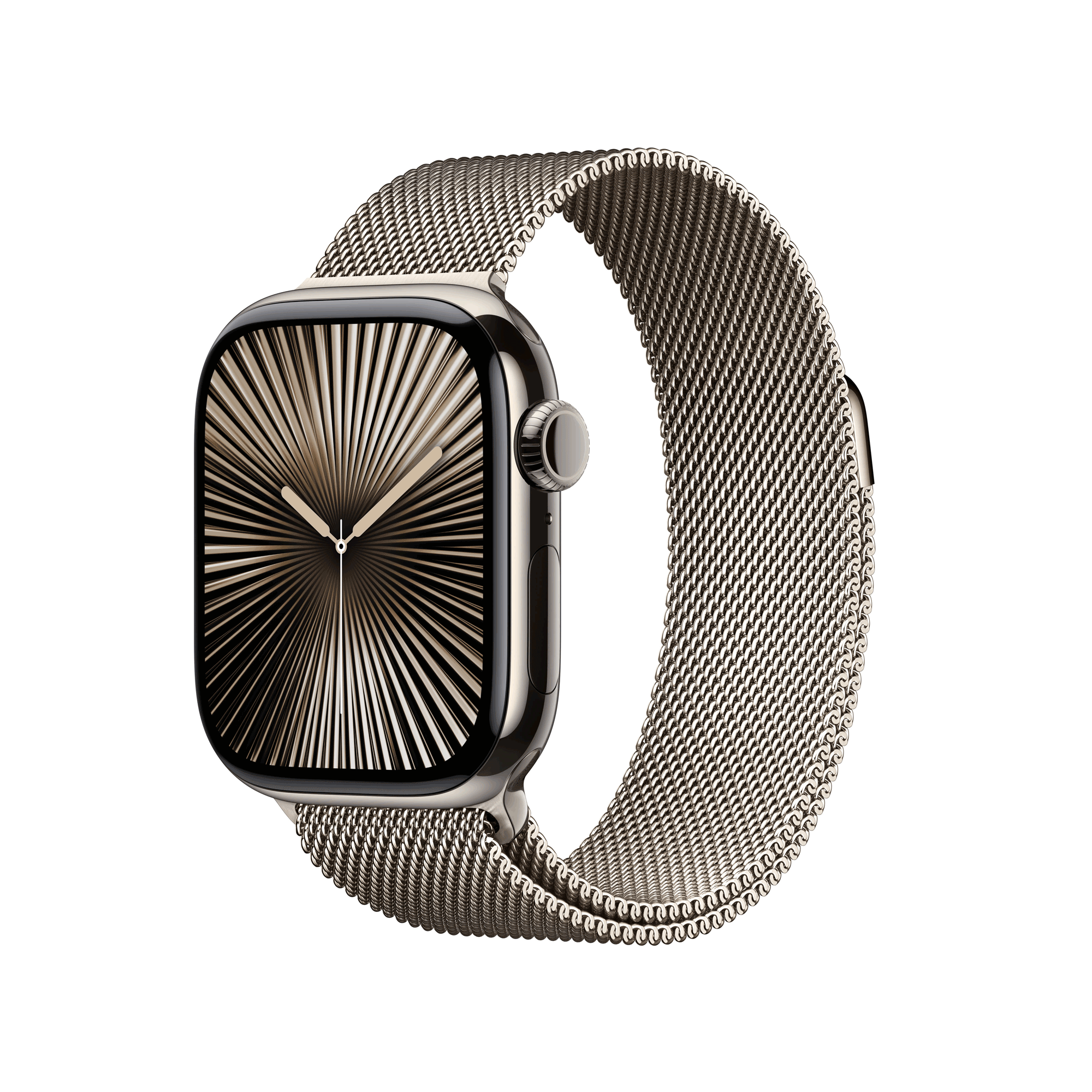 Купить Apple Watch Series 10 GPS + Cellular 42mm Natural Titanium Case mit Natural Milanese Band (MWXF3QF/A) в магазине wardena.ru