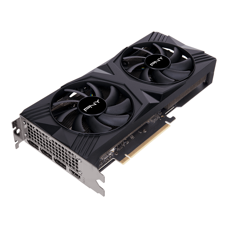Купить PNY GeForce RTX 4070 12GB - VERTO Dual Fan Edition - Grafikkarten - GeForce RTX 4070 - 12GB GDDR6X - PCIe 4,0 x16 - HDMI, 3 x DisplayPort (VCG407012DFXPB1) в магазине wardena.ru