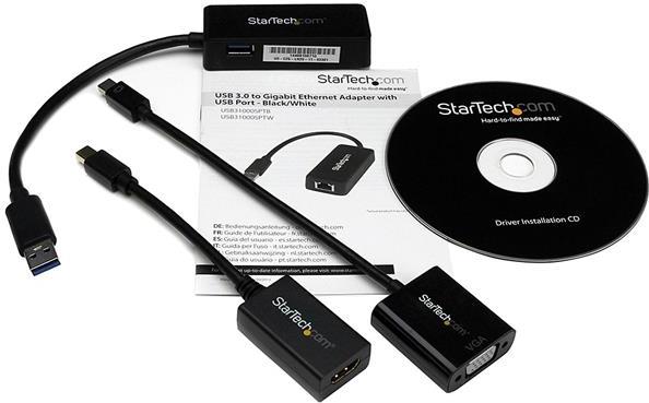 Купить StarTech.com HDMI VGA and Gigabit Ethernet Adapter Bundle - MDP to HDMI / VGA - USB3.0 to GbE - Notebook-Zubehörpaket - Schwarz (MSTP3MDPUGBK) в магазине wardena.ru