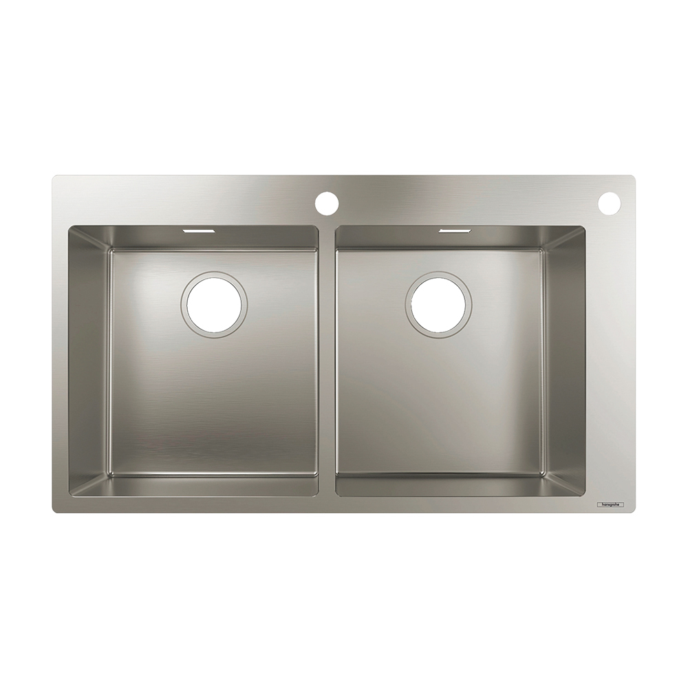 Купить Hansgrohe S712-F765 Встраиваемая мойка 370/370 сталь 43311800 в магазине wardena.ru