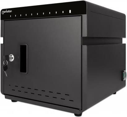 Купить MANHATTAN 10-Port Ladeschrank 180 W 10 USB-C PD-Ports, geräumige Fächer für Handys und Tablets, 180 W gesamt, bis zu 3 A/18 W pro Port, abschließbar, Überspannungsschutz, leiser Lüfter, Metallgehäuse, schwarz (715942) в магазине wardena.ru