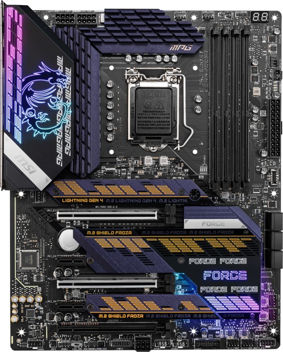 Купить MSI MPG Z590 GAMING FORCE - Motherboard - ATX - LGA1200-Sockel - Z590 - USB-C Gen2, USB 3.2 Gen 1, USB 3.2 Gen 2, USB-C Gen 2x2 - 2.5 Gigabit LAN - Onboard-Grafik (CPU erforderlich) - HD Audio (8-Kanal) (7D06-003R) в магазине wardena.ru