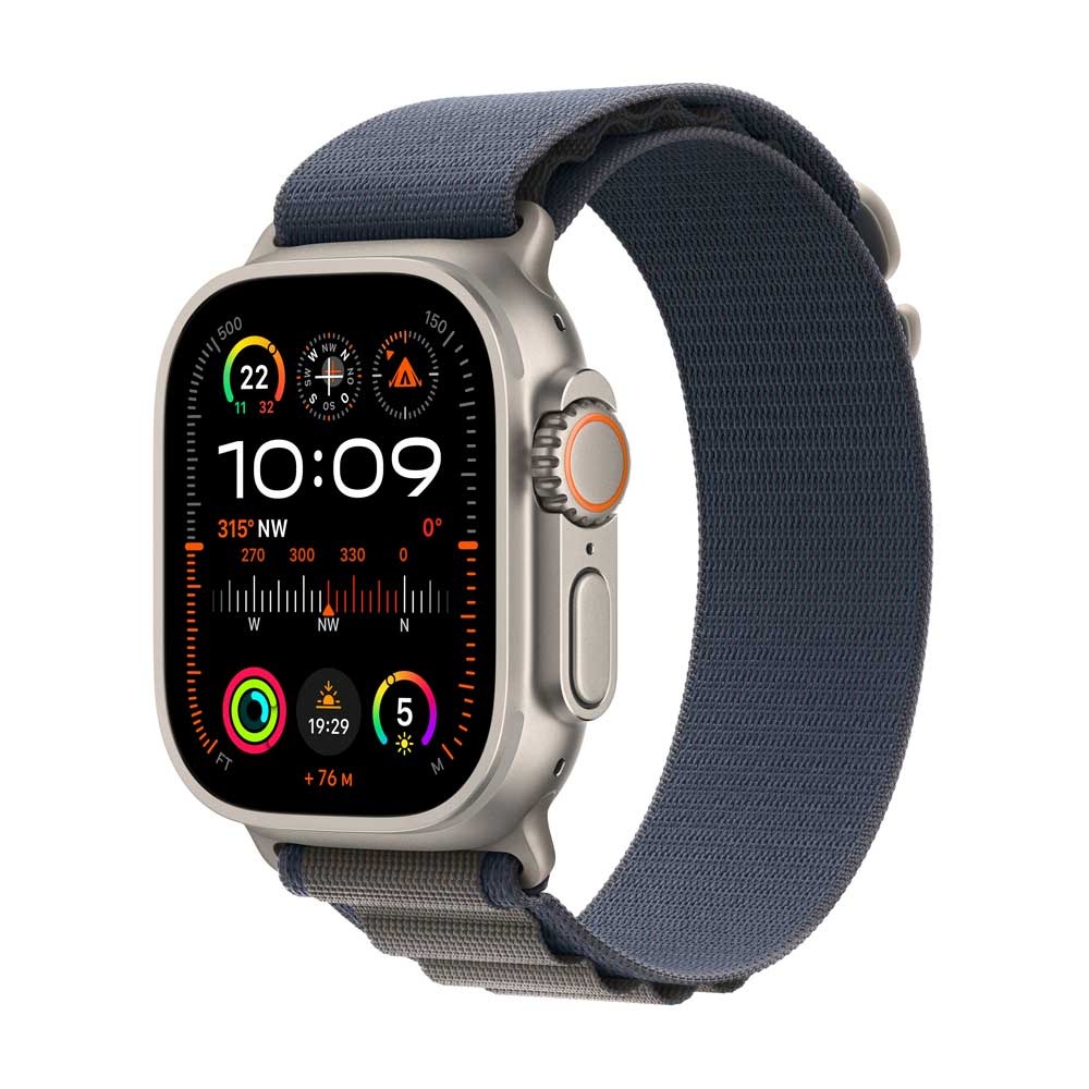 Купить AppleWatch Ultra 2 Titanium Cellular 49mm (Alpine Loop blau) Medium (MREP3FD/A) в магазине wardena.ru