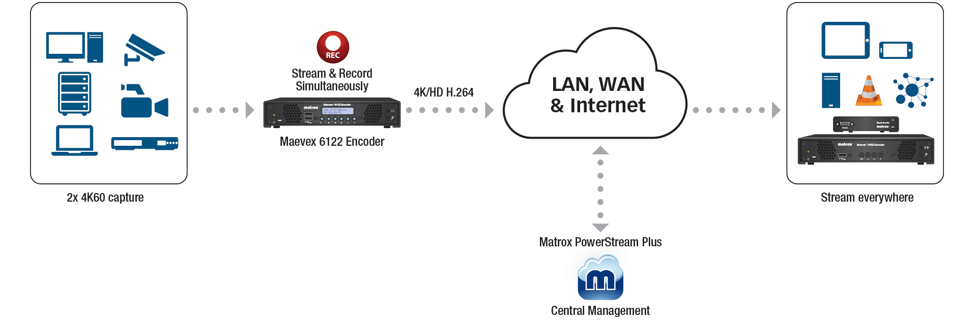 Купить Matrox Maevex 6122 - AV-Aufnahmerecorder/-streamer (MVX-E6122-2) в магазине wardena.ru