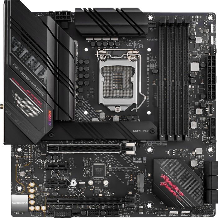 Купить ASUS ROG STRIX B560-G GAMING WIFI - Motherboard - micro ATX - LGA1200-Sockel - B560 - USB-C Gen2, USB 3.2 Gen 1, USB 3.2 Gen 2, USB-C Gen 2x2 - 2.5 Gigabit LAN, Wi-Fi - Onboard-Grafik (CPU erforderlich) - HD Audio (8-Kan (90MB1750-M0EAY0) в магазине wardena.ru