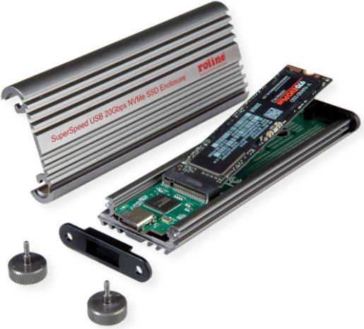 Купить ROLINE 16.01.4147 Speicherlaufwerksgehäuse SSD-Gehäuse Aluminium - Schwarz M.2 (16.01.4147-10) в магазине wardena.ru