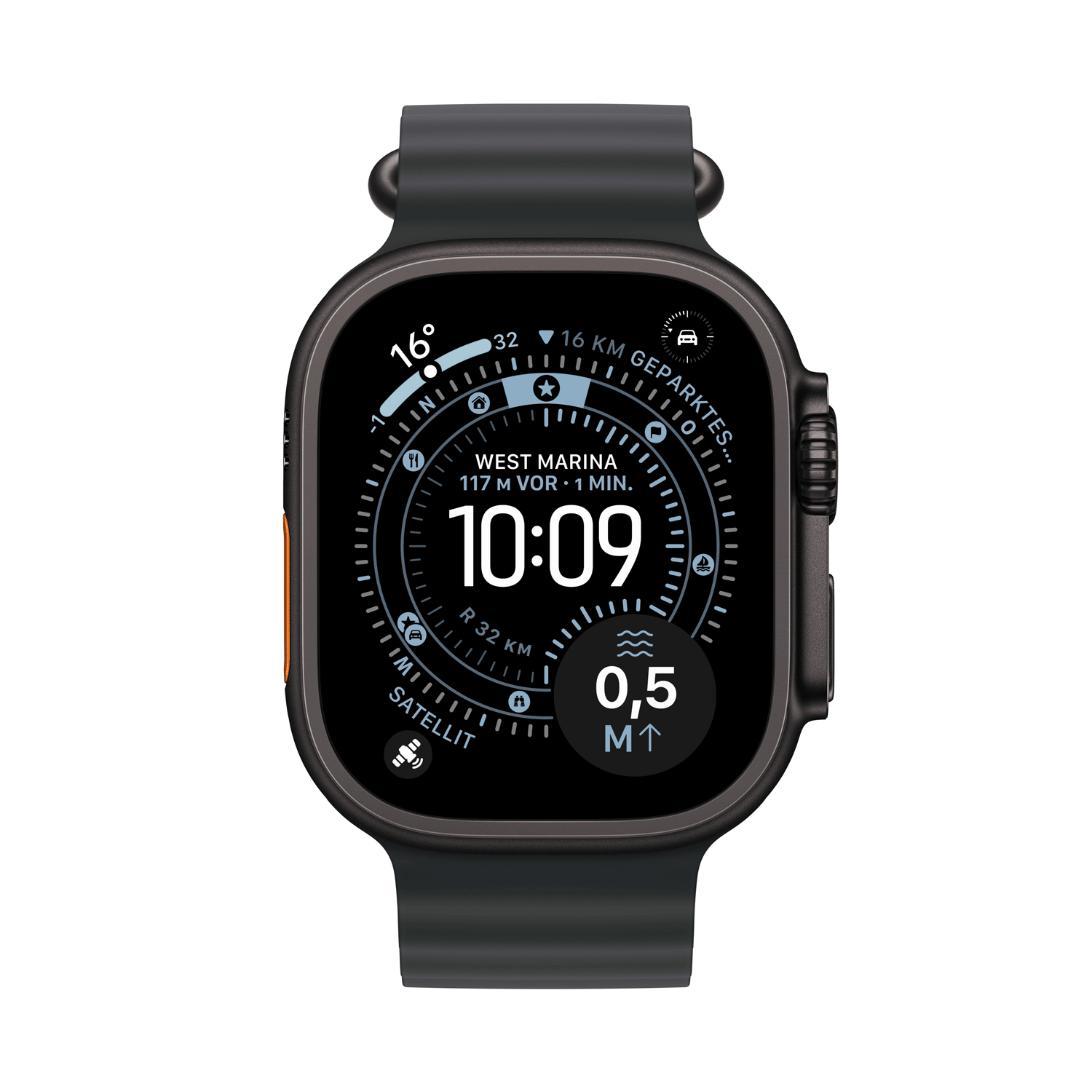 Купить Apple Watch Ultra 3 Titanium Cellular 49mm Schwarz (Ocean Armband schwarz) (MF0J4QF/A) в магазине wardena.ru