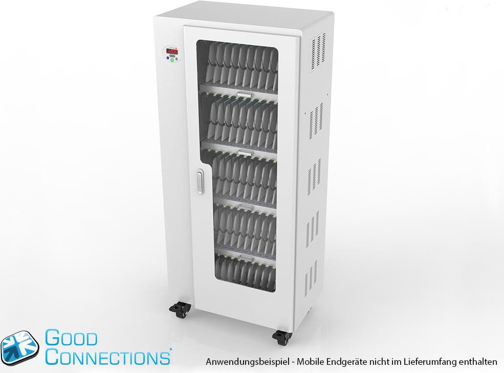 Купить Good Connections - Wagen (sync, charge and UV clean) - für 65 Tablets - verriegelbar - Stahl - Grau - Ausgang: 5 V (PCT01-B65G) в магазине wardena.ru