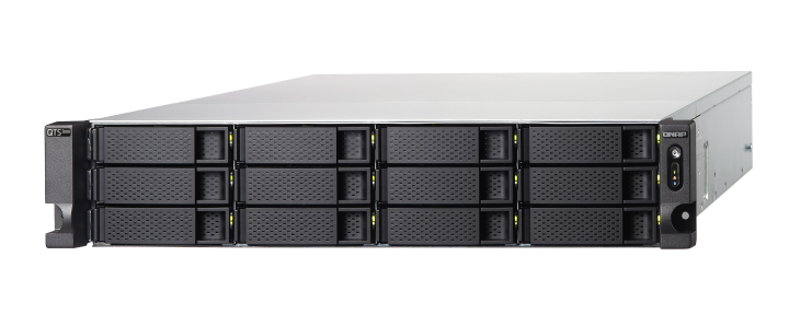 Купить QNAP TS-h1277XU-RP 3700X Eingebauter Ethernet-Anschluss Rack (2U) Schwarz - Grau NAS (TS-H1277XU-RP-3700X-128G) в магазине wardena.ru