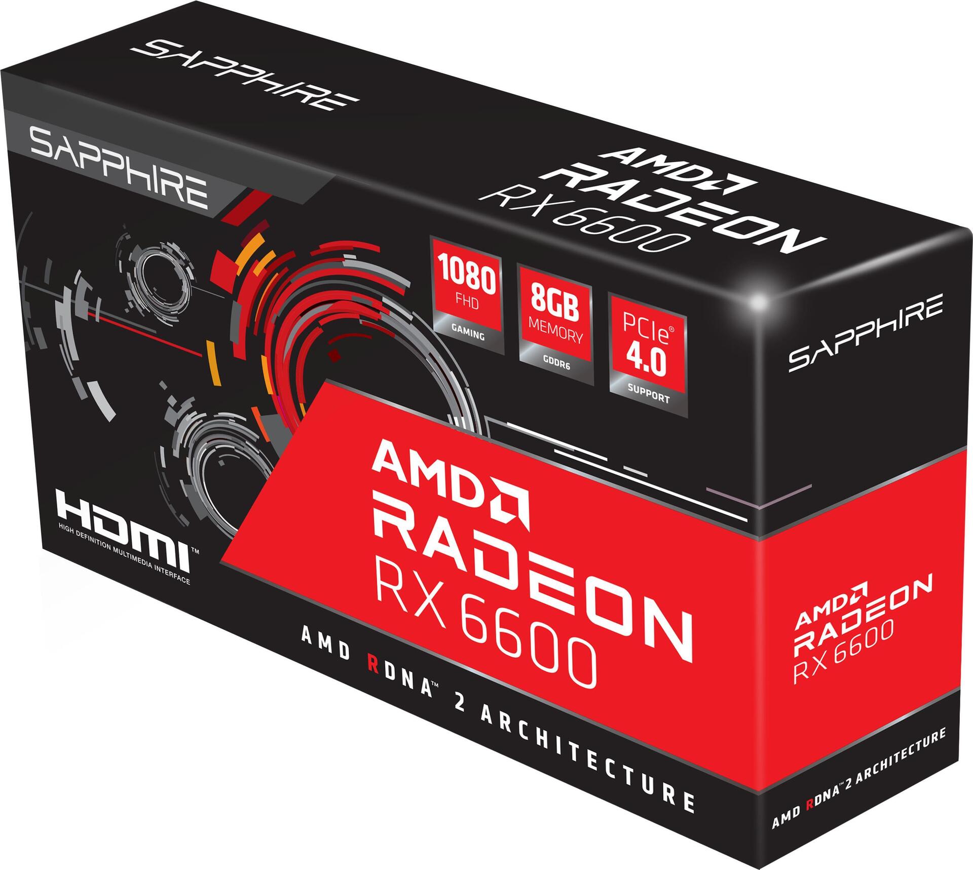 Купить Sapphire Pulse Radeon RX 6600 - Grafikkarten - Radeon RX 6600 - 8GB GDDR6 - PCIe 4,0 x8 - HDMI (11310-05-20G) в магазине wardena.ru