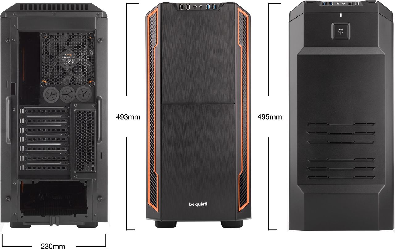 Купить be quiet! Silent Base 600 - Window Edition - Tower - ATX - ohne Netzteil - orange - USB/Audio (BGW05) в магазине wardena.ru