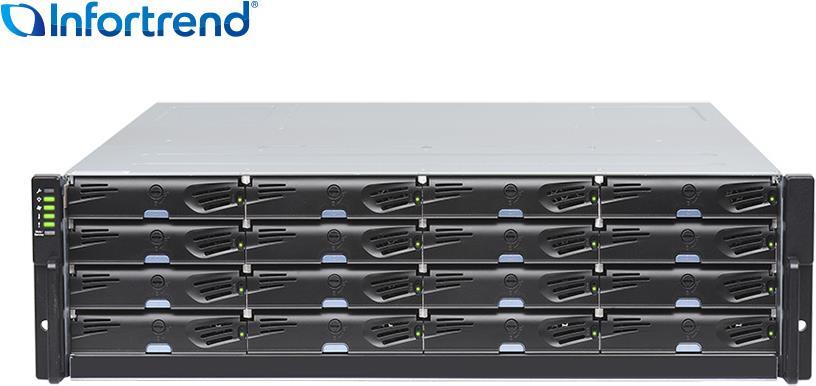 Купить Infortrend DS1016R2C000B-8V32 Disk-Array Rack (3U) (DS1016R2C000B-8B32) в магазине wardena.ru