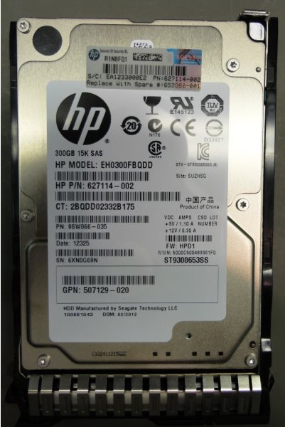 Купить HPE Dual Port Enterprise - Festplatte - 300 GB - Hot-Swap - 2.5" SFF (6.4 cm SFF) - SAS 6Gb/s - 15000 U/min - mit HP SmartDrive-Träger (653960-001) в магазине wardena.ru