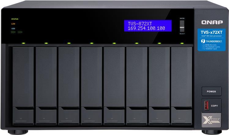 Купить QNAP TVS-872XT - Festplatte - SSD - Serial ATA III - 2.5,3.5"  - 0 - 1 - 5 - 6 - 10 - 50 - 60 - JBOD - FAT32,HFS+,NTFS,ext3,ext4 - 1,7 GHz (TVS-872XT-I5-16G) в магазине wardena.ru