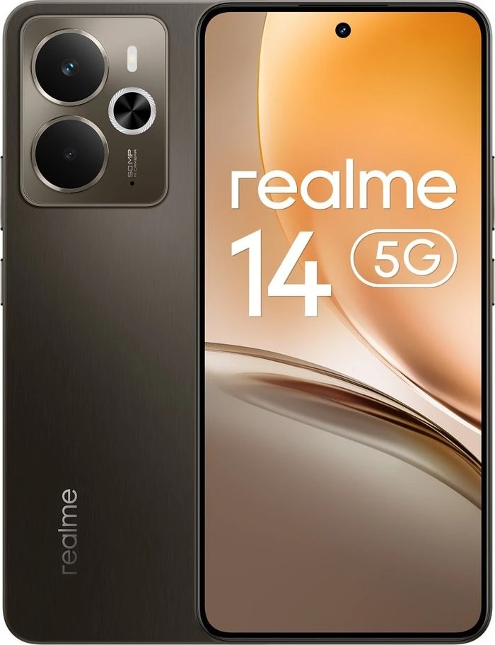 Купить Realme 14 5G Dual Sim 8GB RAM 256GB - Storm Titanium (256 GB, Braun, 6.67", Dual SIM, 5G) (RMX5070ST) в магазине wardena.ru