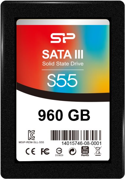 Купить SILICON POWER Slim S55 - SSD - 960 GB - intern - 2.5" (6.4 cm) - SATA 6Gb/s (SP960GBSS3S55S25) в магазине wardena.ru