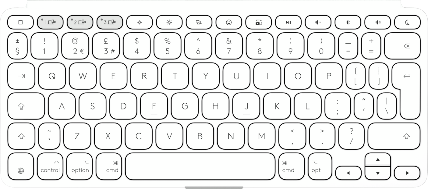 Купить Logitech Keys-To-Go 2 for iPad - Tastatur - built-in cover - kabellos - Bluetooth LE - QWERTY - US International - Pale Gray (920-013018) в магазине wardena.ru