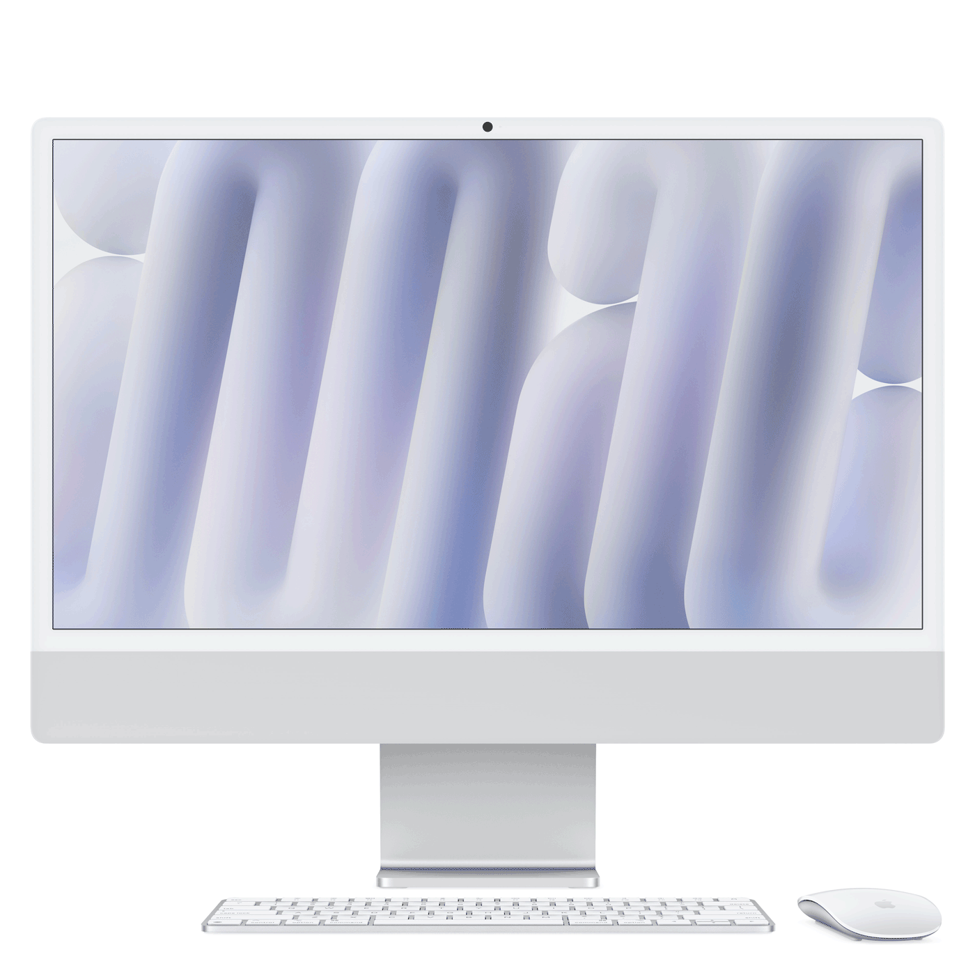 Купить Apple 24-inch iMac with Retina 4.5K display: M4 chip with 10-core CPU and 10-core GPU, 16GB, 256GB SSD - Silver (MWUU3D/A) в магазине wardena.ru