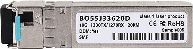 Купить Kompatibler Marconi SFP-10G-BX-D BlueOptics BO55J33620D SFP+ Bidi Transceiver, LC-Simplex, 10GBASE-BX-D, Singlemode Fiber, TX1330nm/RX1270nm, 20KM, DDM, 0°C/+70°C (SFP-10G-BX-D-20-MA-BO) в магазине wardena.ru