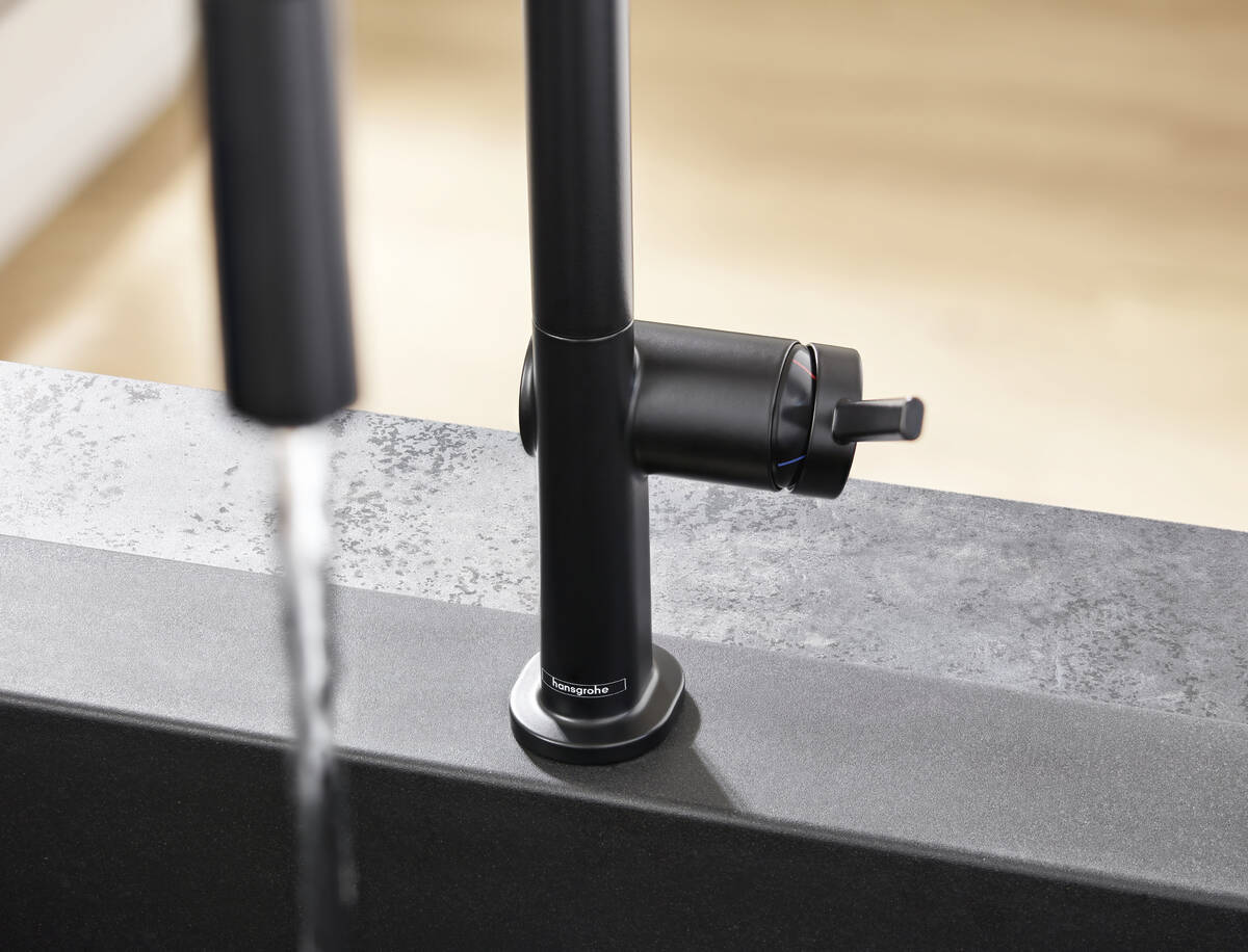 Купить Hansgrohe Talis M54 Кухонный смеситель однорычажный 210 с вытяжным душем 2jet sBox сталь 72801800 в магазине wardena.ru