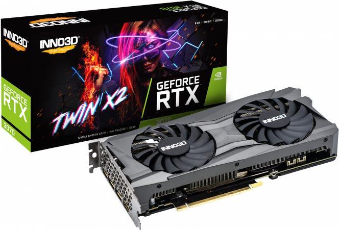Купить Inno3D GeForce RTX 3070 Twin X2 LHR - Grafikkarten - GF RTX 3070 - 8 GB GDDR6 - PCIe 4.0 x16 - HDMI, 3 x DisplayPort (N30702-08D6-171032LH) в магазине wardena.ru