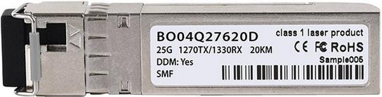 Купить Kompatibler Juniper SFP28-25G-BX-U-20KM BlueOptics© BO04Q27620D SFP28 Bidi Transceiver, LC-Simplex, 25GBASE-BX-U, Singlemode Fiber, TX1270nm/RX1330nm, 20KM, DDM, 0°C/+70°C (SFP28-25G-BX-U-20KM-JU-BO) в магазине wardena.ru