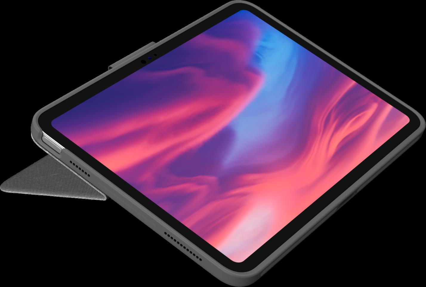 Купить Logitech Combo Touch - Tastatur und Foliohülle - mit Trackpad - hintergrundbeleuchtet - Apple Smart connector - QWERTZ - Deutsch - Oxford Gray (920-011435) в магазине wardena.ru