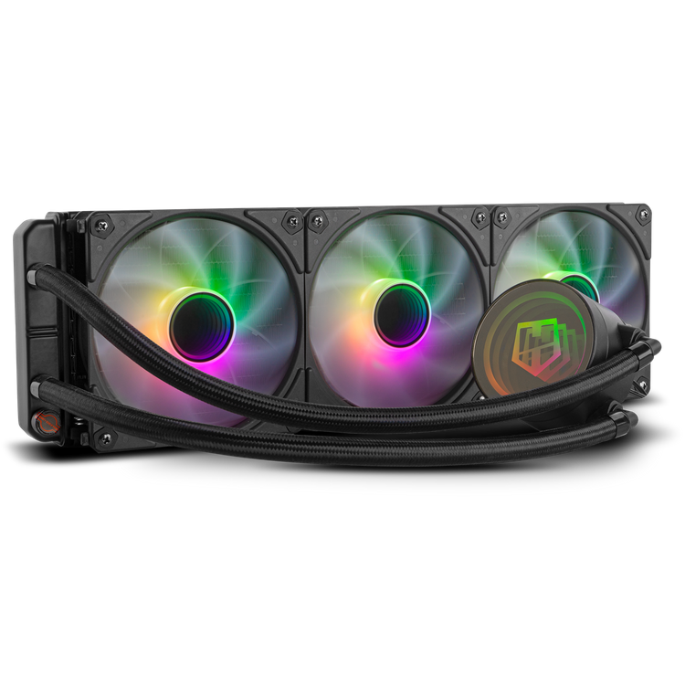 Купить NOX NXHUMMERM360ARGB Computerkühlsystem Prozessor All-in-One-Flüssigkeitskühler 12 cm Schwarz 1 Stück(e) (NXHUMMERM360ARGB) в магазине wardena.ru