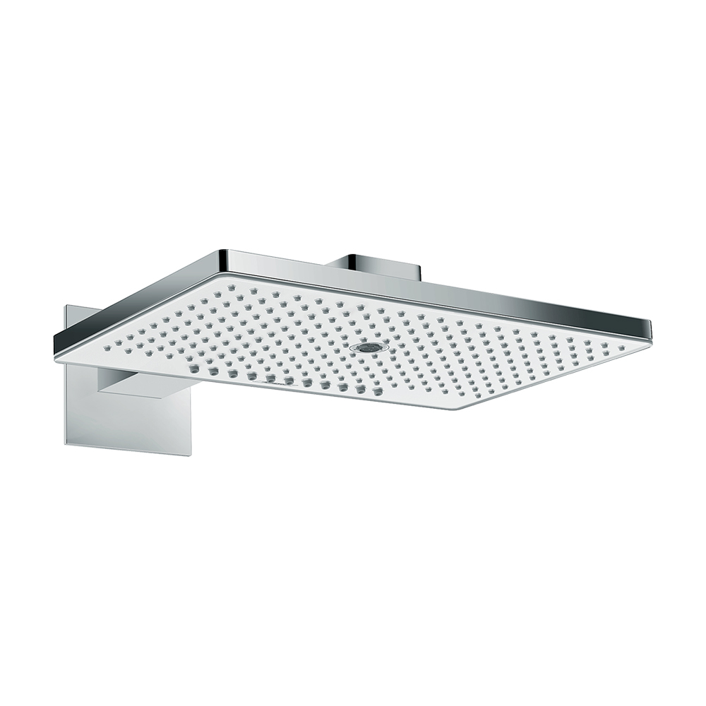Купить Hansgrohe Rainmaker Select Верхний душ 460 3jet EcoSmart 9 л/мин с держателем хром-белый матовый 24017400 в магазине wardena.ru