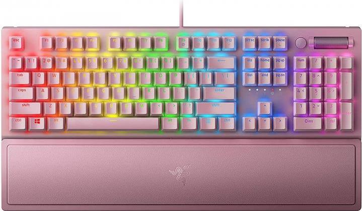 Купить Razer BlackWidow V3 - Tastatur - mit Multimedia-Rad - Hintergrundbeleuchtung - QWERTY - USA - Tastenschalter: Razer Green - Quartz (RZ03-03541800-R3M1) в магазине wardena.ru
