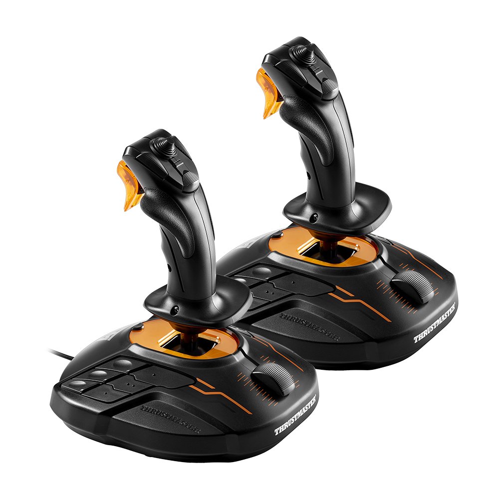 Купить ThrustMaster T.16000M FCS Space Sim Duo Joystick 16 Tasten kabelgebunden Packung mit 2 - 2 x joystick PC Action-Buttons Schwarz/Orange (2960815) (2960815) в магазине wardena.ru