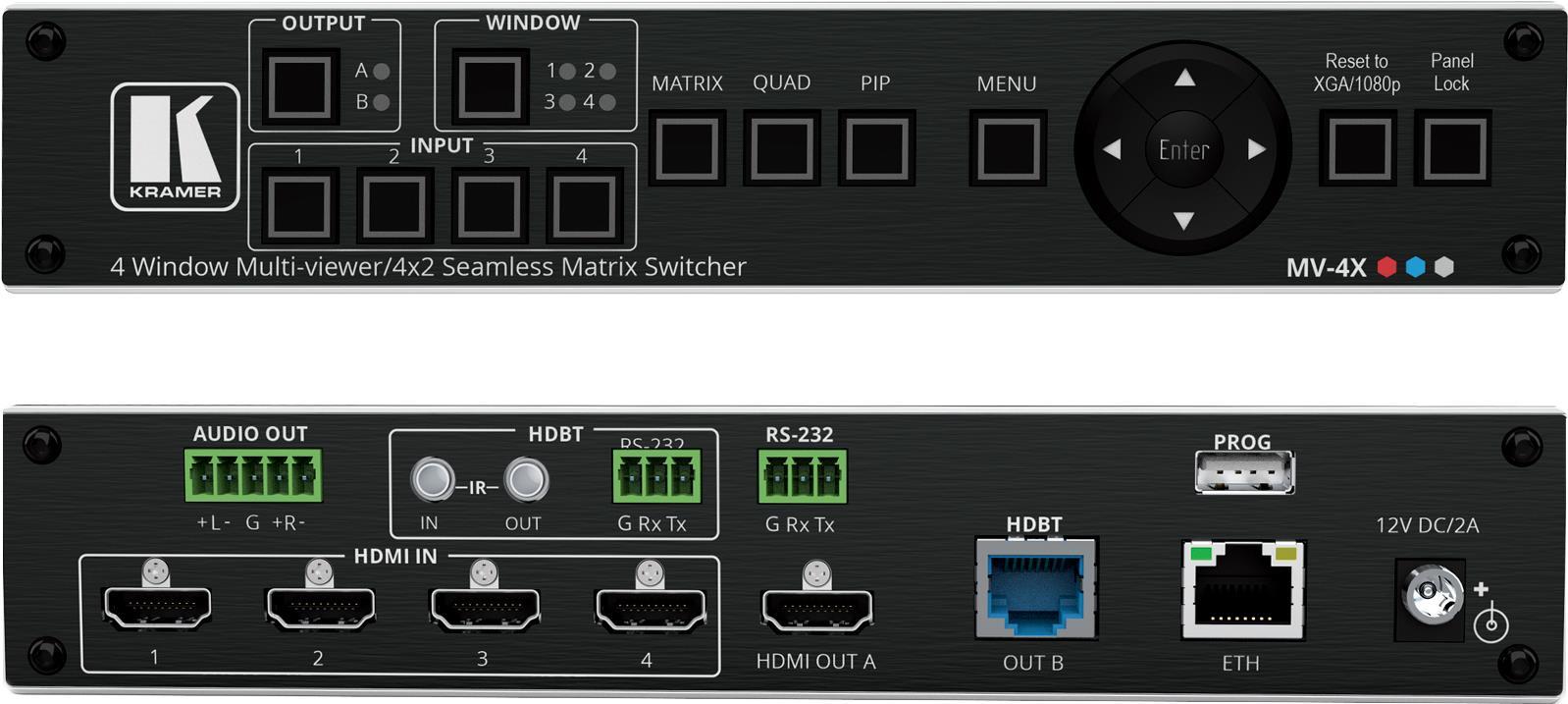 Купить Kramer Electronics MV-4X AV-Matrix-Umschalter 12 W (72-00004790) в магазине wardena.ru