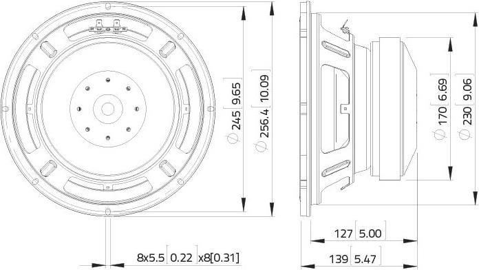 Купить Lavoce SSF102.50L 25,40cm (10")  25.4 cm Lautsprecher-Chassis 400 W 8 ? (12602524) в магазине wardena.ru