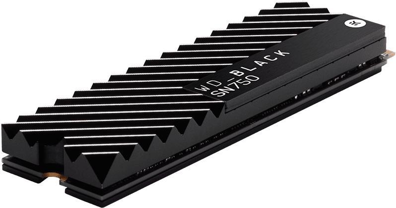 Купить WD Black SN750 NVMe SSD WDBGMP5000ANC - SSD - 500 GB - intern - M.2 2280 - PCI Express 3.0 x4 (NVMe) - integrierter Kühlkörper (WDBGMP5000ANC-WRSN) в магазине wardena.ru
