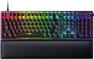 Купить Optische Gaming-Tastatur Razer Huntsman V2 TKL, RGB-LED-Beleuchtung, RU, verkabelt, Schwarz, klickender violetter Schalter (RZ03-03941400-R3R1) в магазине wardena.ru