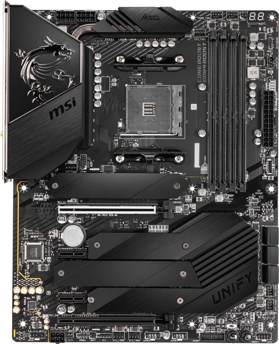 Купить MSI MEG B550 UNIFY - Motherboard - ATX - Socket AM4 - AMD B550 - USB-C Gen2, USB 3.2 Gen 1, USB 3.2 Gen 2 - 2.5 Gigabit LAN, Wi-Fi, Bluetooth - Onboard-Grafik (CPU erforderlich) - HD Audio (8-Kanal) (7D13-002R) в магазине wardena.ru